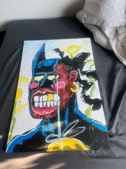Batman Graffiti Canvas Wall Art 24x36