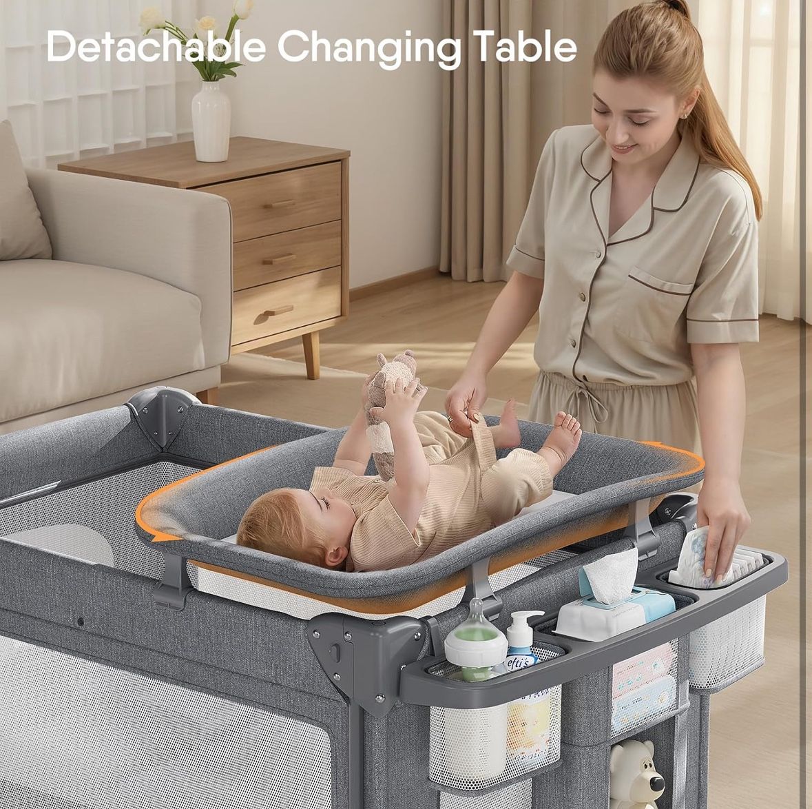 4 in 1 Baby Bassinet, Pack and Play Nursery furniture & Decor