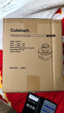 Cuisinart, 1 pint wonder ice cream maker new in box
