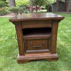 Wood End Table