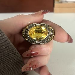 Ring yellow Heidi daus