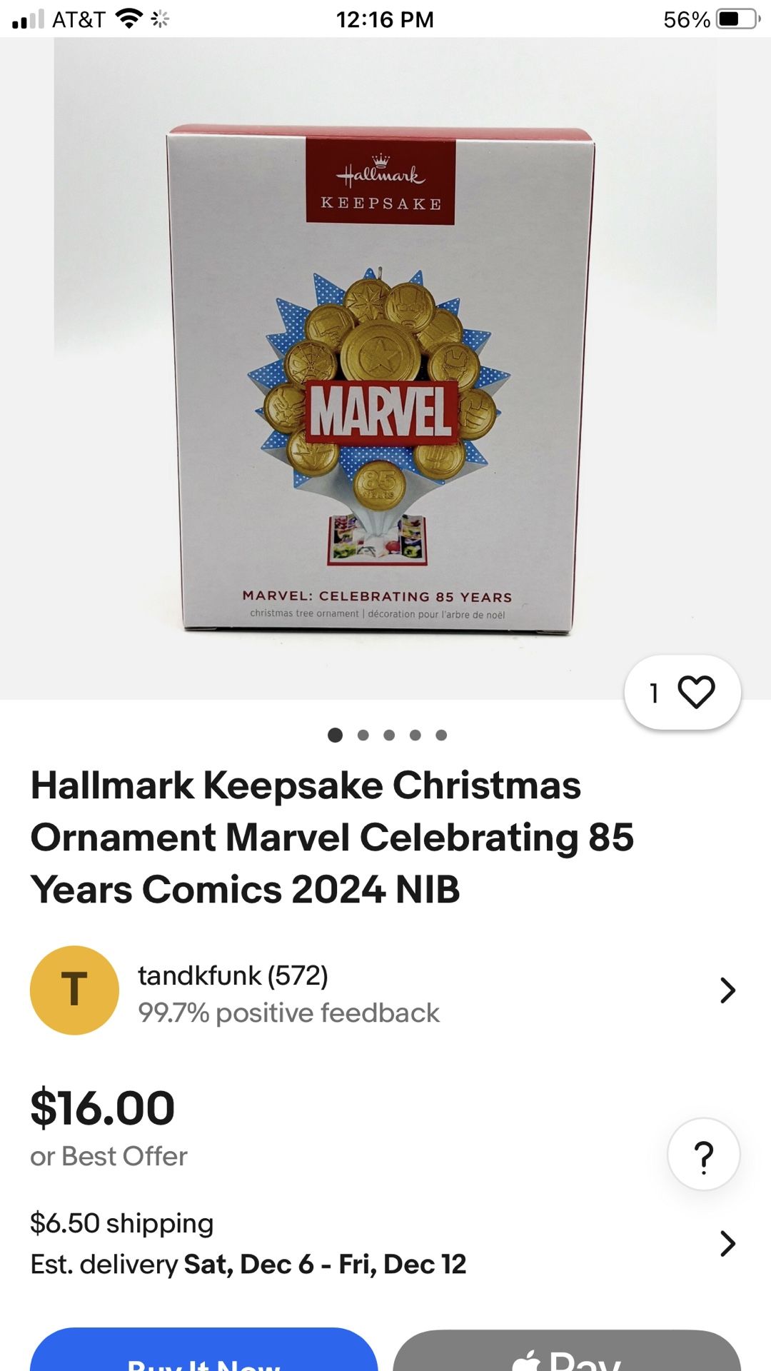 Hallmark marvel, celebrating 85 years of comics ornament