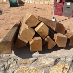 Beveled Coil Timbers.  Poles