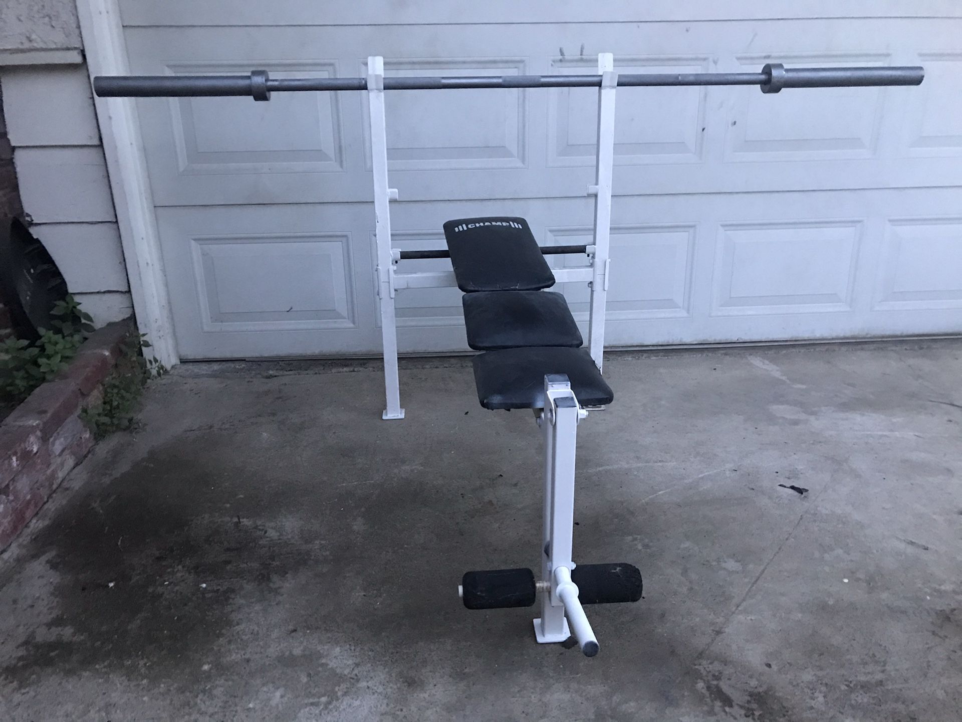 Bench Press with 45lb Olympic Weight Bar