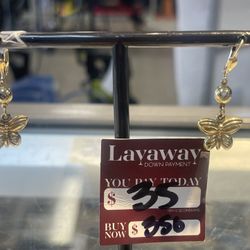 14KT Butterfly Earrings 