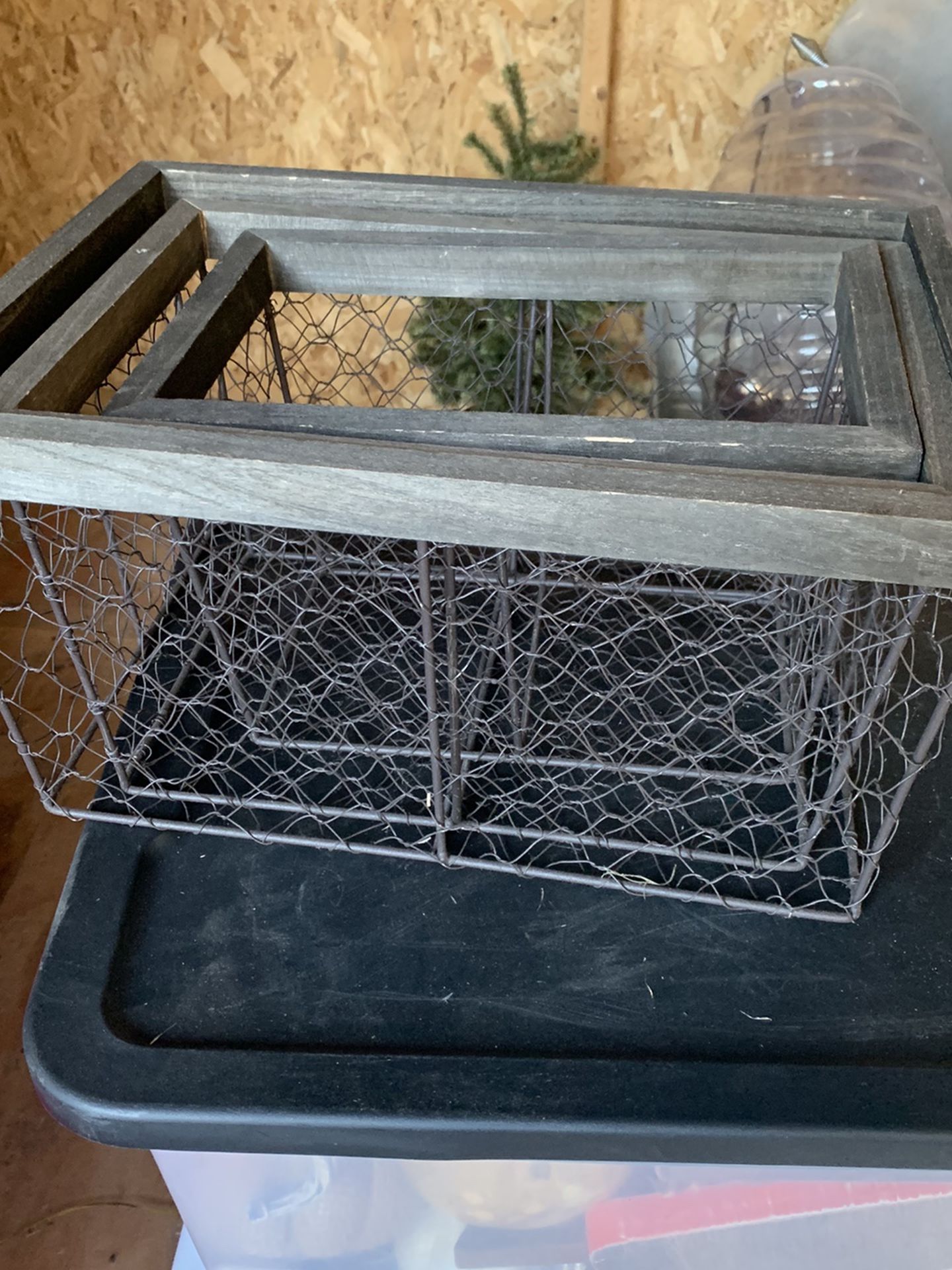 Set of 3 Chicken Wire Baskets