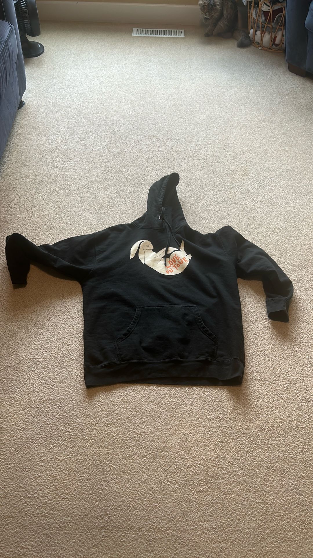 Black hoodie from the Harry Styles tour