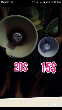 Cones for the car to hear louder.