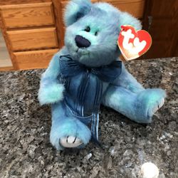 Ty Beanie Bear “Azure”. Year 1993.  Brand New Size 7 inches Tall . Brand New With Tags 