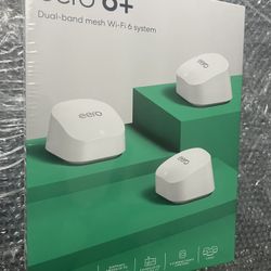 eero 6+ Dual Band AX3000 Wi-Fi 6 Router Mesh System - White (3-Pack) - Sealed package (NEW)  