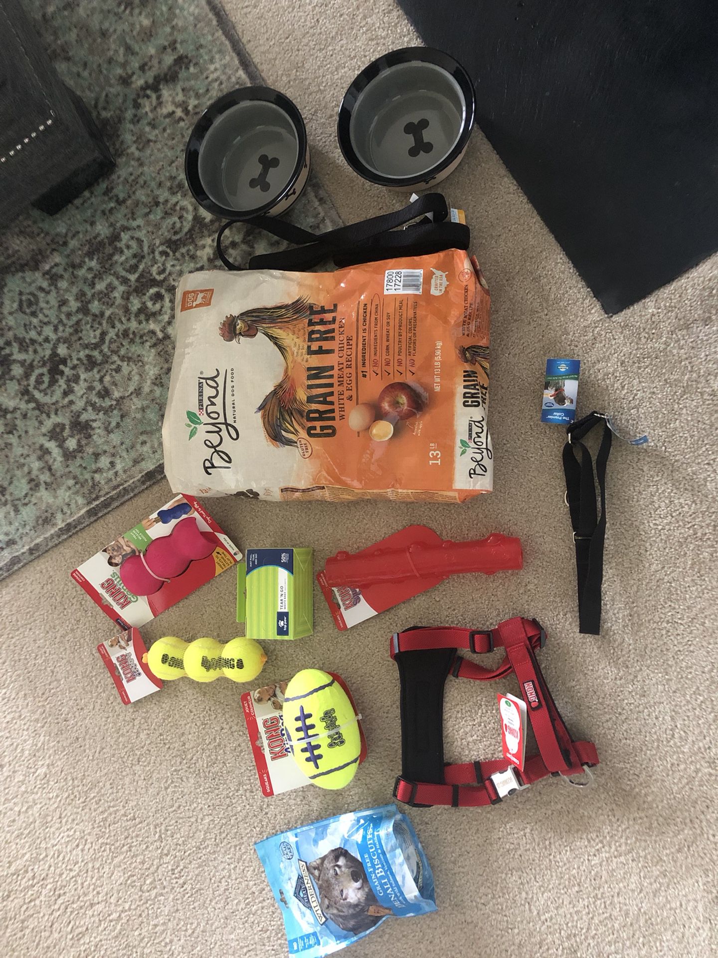 Dog Supplies (Large Crate Included)