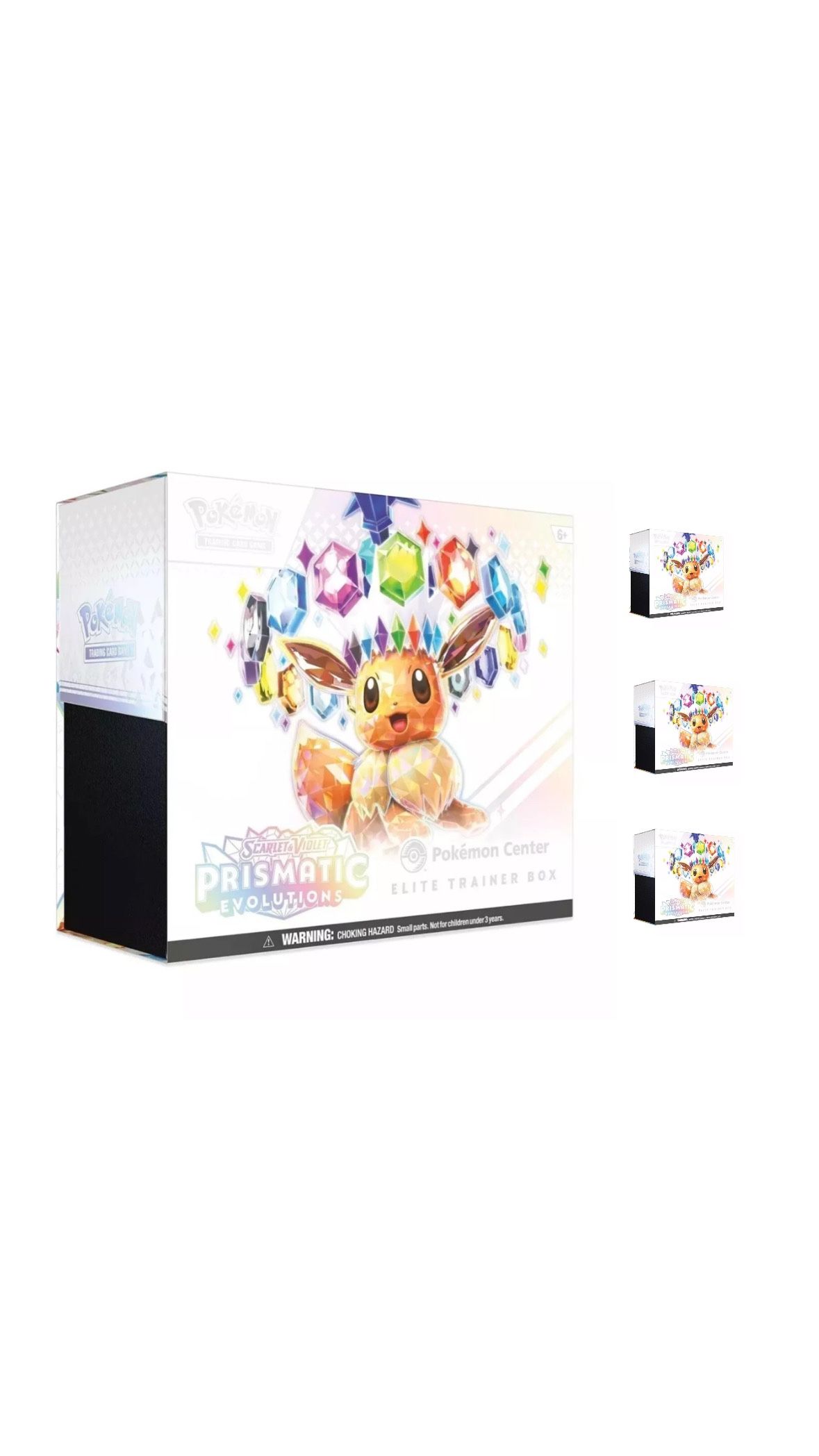 Prismatic Evolutions Pokémon Center Elite Trainer Box Sealed Case (x4)