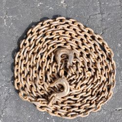20 Ft 3/8 In Chain With Clevis Made In USA