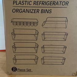 Clear plastic storage bins for fridge