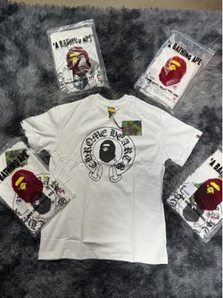 😱White Bape Ape x Chrome Hearts T-Shirt😱