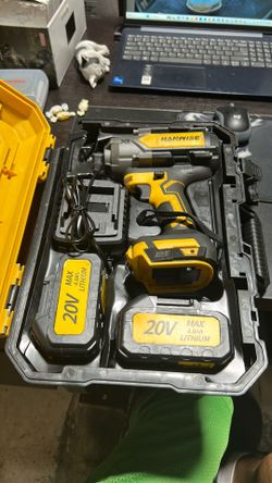 HANWISE 20V Brushless Cordless 1/2” Impact Wrench Kit w/ 2 Batteries & Case – Used
