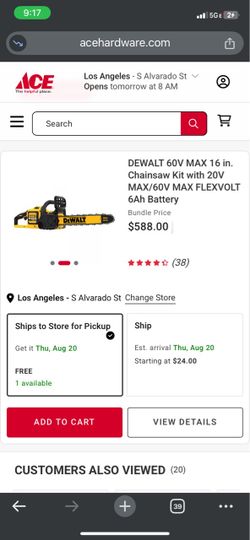 Dewalt 60 v chainsaw