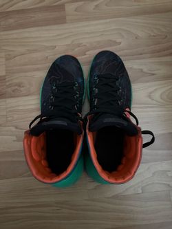 Nike Hyperdunk 2015 Premium Black Blue Lagoon High Top Lace Up size 10.5
