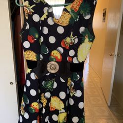 Women fruit Print dress size s