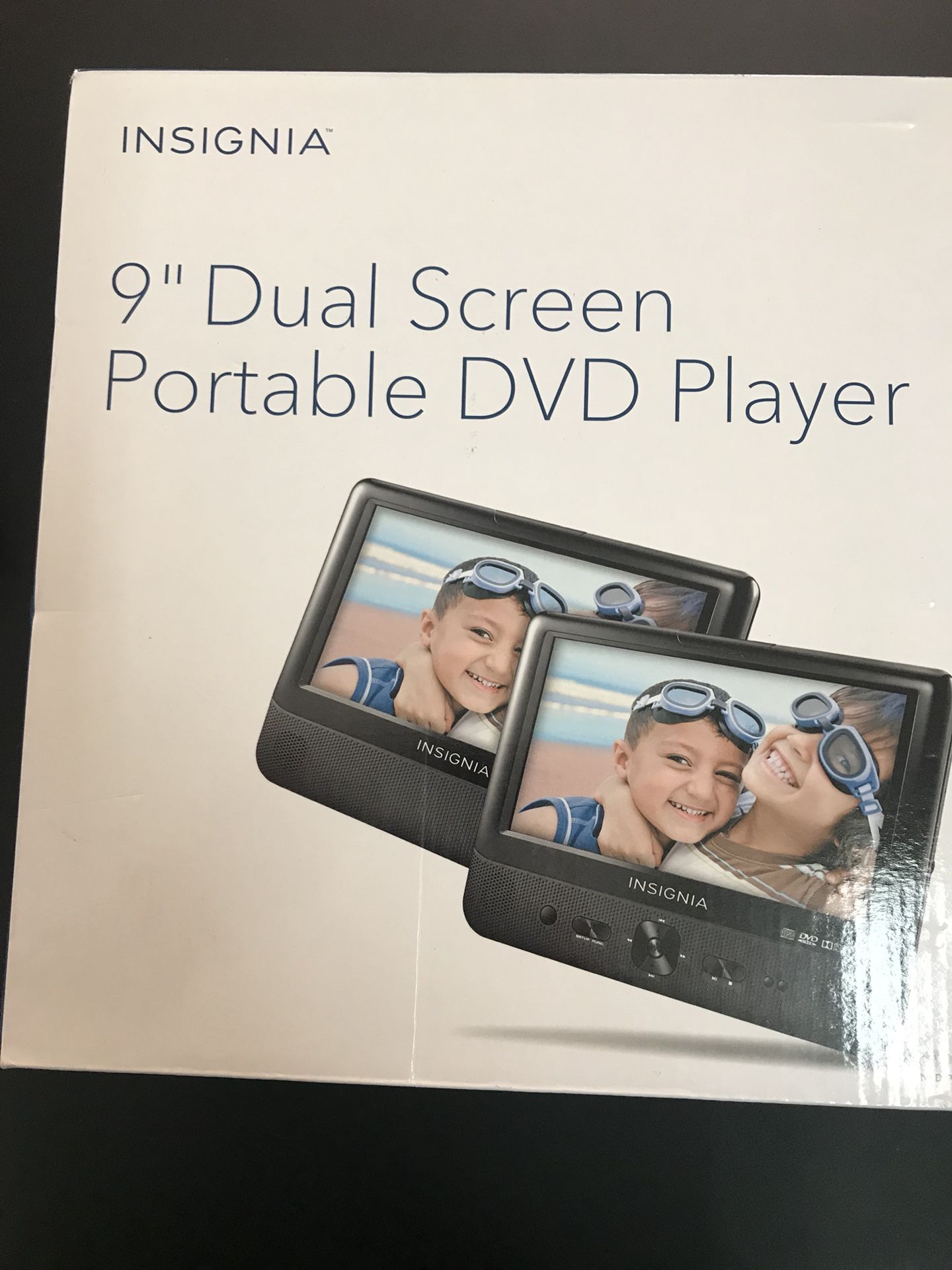 Insignia 9” dual screen portable DVD player
