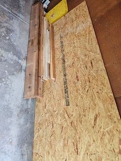 Free lumber, plywood, pallet must take all