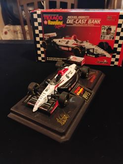 New Texaco Havoline Racing Die-Cast Bank, #6 Michael Andretti