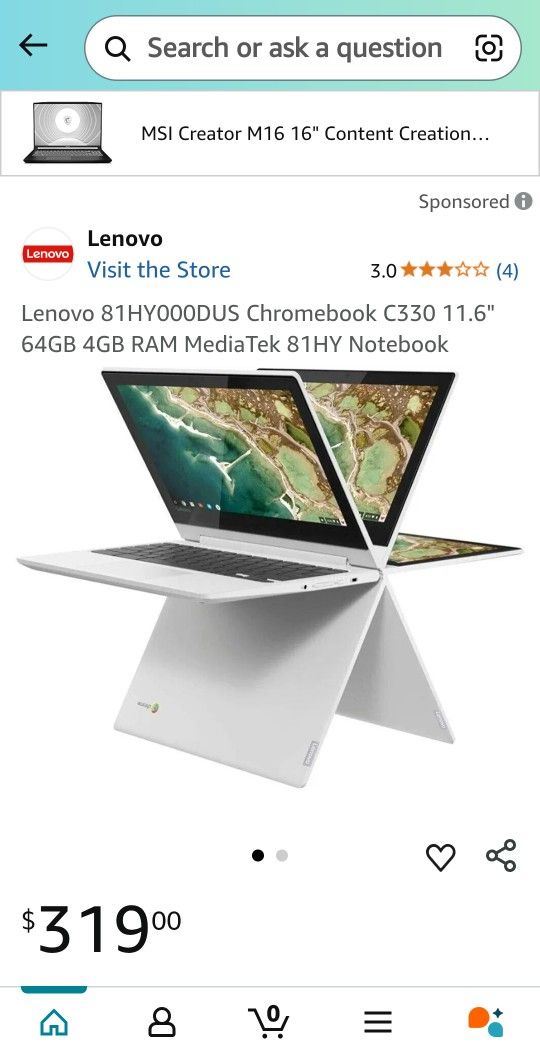 Lenovo 81hy Idea Pad 64gb Touch Screen  Dual Chromebook Like New