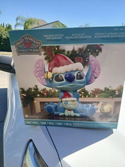 Jim Shore Disney Traditions SANTA STITCH WITH SCRUMP CHRISTMAS Statue 14.8"