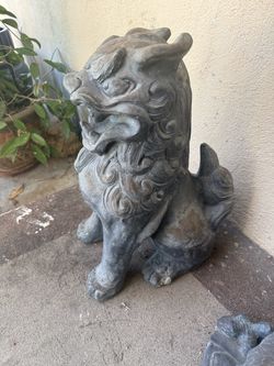 Large Stone Foo Dog Garden Statue