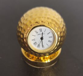 Seth Thomas Golf Ball Miniature Desk Clock