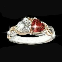 Diamond Topaz Ring Size 7 Women's 