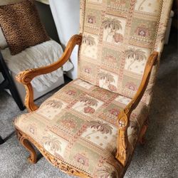 Ornate Wooden Large Armchair