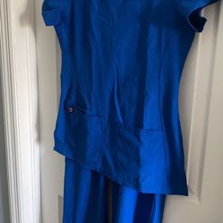 Royal Blue Size Medium Scrubs Set