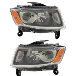 Jeep Grand Cherokee 2014-2016 Headlight Halogen Driver and Passenger Side A Pair