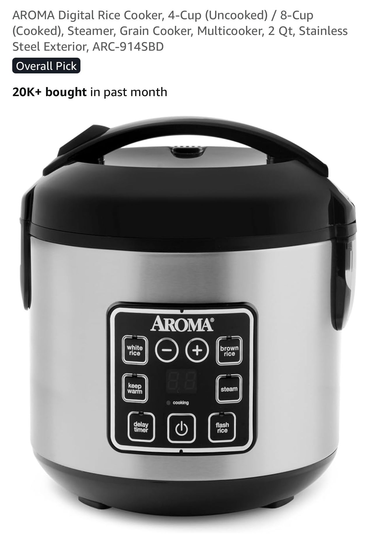 Aroma Rice Cooker For Sale!!