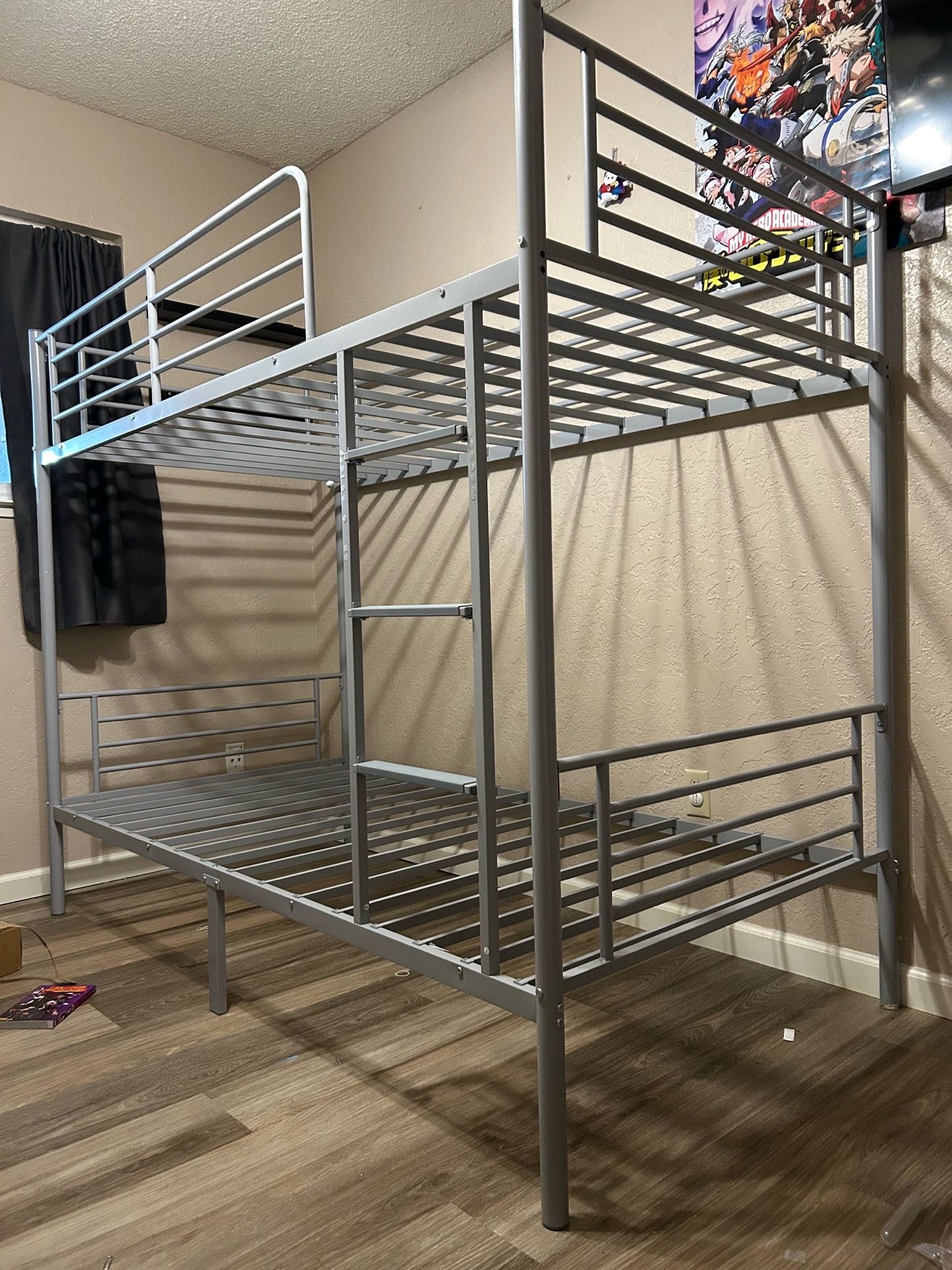 Grey Metal Bunk Bed