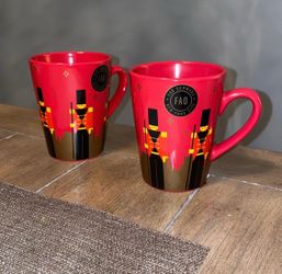 FAO Schwarz New York City Ceramic Mugs Set of 2