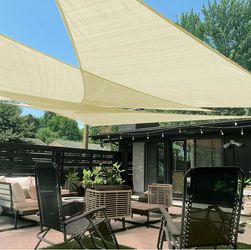 4 Custom Sun Shade Sails + Hardware – $150 for 4, or $50 each