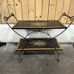 2 Tier Decorative Metal Cart