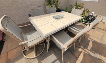 Outdoor Patio Dining Set with 6 Chairs