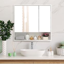 Medicine Cabinet With Mirror And Shelves 