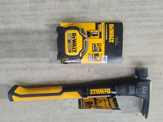 DEWALT 21oz Framing Hammer + 25ft Tough Tape Measure NEW Bundle Contractor Grade