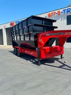 RawMaxx Goose Neck Roll Off Trailer 7x16x4-2 14K GVWR