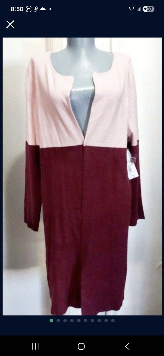 LIZCLAIBORNE WOMEN'S LONG SLEEVE  OPEN FRONT  CARDIGAN SIZE MEDIUM 