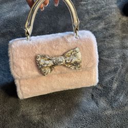 New Disney Pink Fur Kids Bag