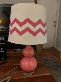 Pink Glass Table Lamp