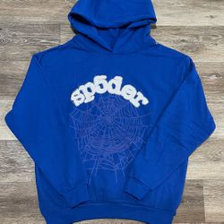 Blue Web Sp5der Hoodie 