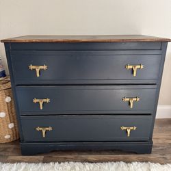 Antique Navy Blue Dresser 