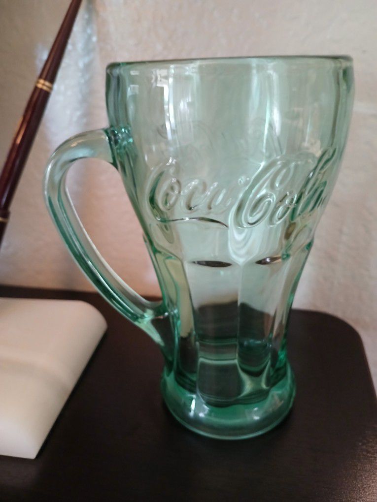 Libby Green Glass Coca Cola Mug 