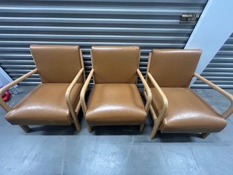 Mid Century Modern Accent Chair with Wood Frame